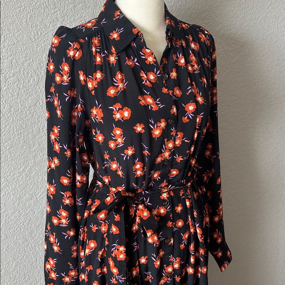 Ann Taylor | Floral Belted Shirt Dress (NWOT) - Picture 3 of 8